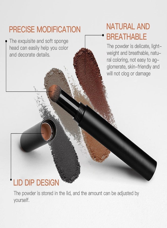LOKFAR Eyebrow Stamp Stencil Kit, Waterproof Eye Brow Stamp Shaping Kit, Eye Brow Definer & Filling Powder - with 10 Eyebrow Stencils, 2 Brushes for Women (Black) - Image 4